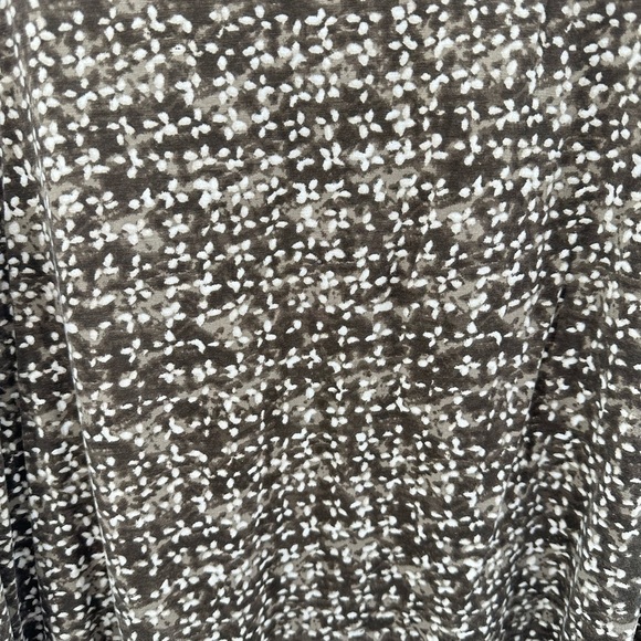 PURE JILL abstract brown-white long sleeve cotton blend coastal grandma tunic XL - Picture 11 of 12